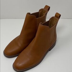 Madewell The Ainsley Chelsea Brown Leather Ankle Boots Women’s Size 6.5 Casual